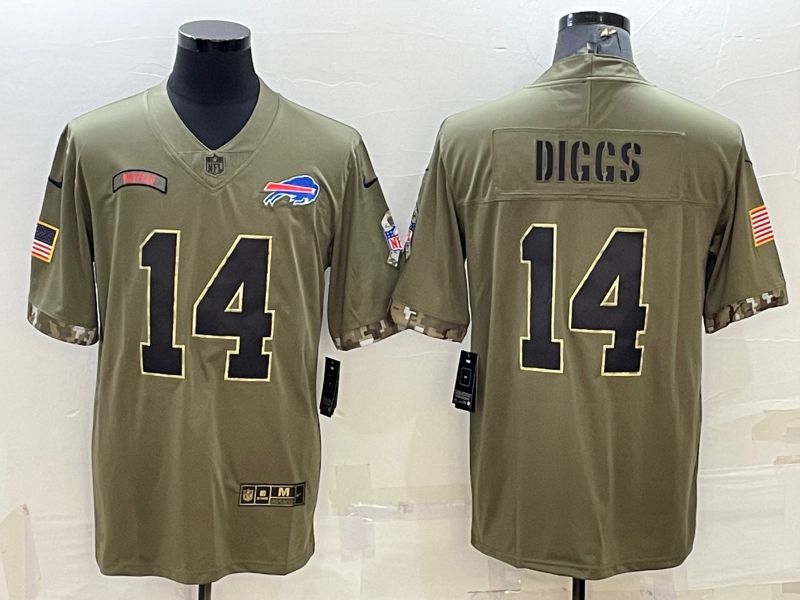 Men Buffalo Bills 14 Diggs Green 2022 Vapor Untouchable Limited Nike NFL Jersey